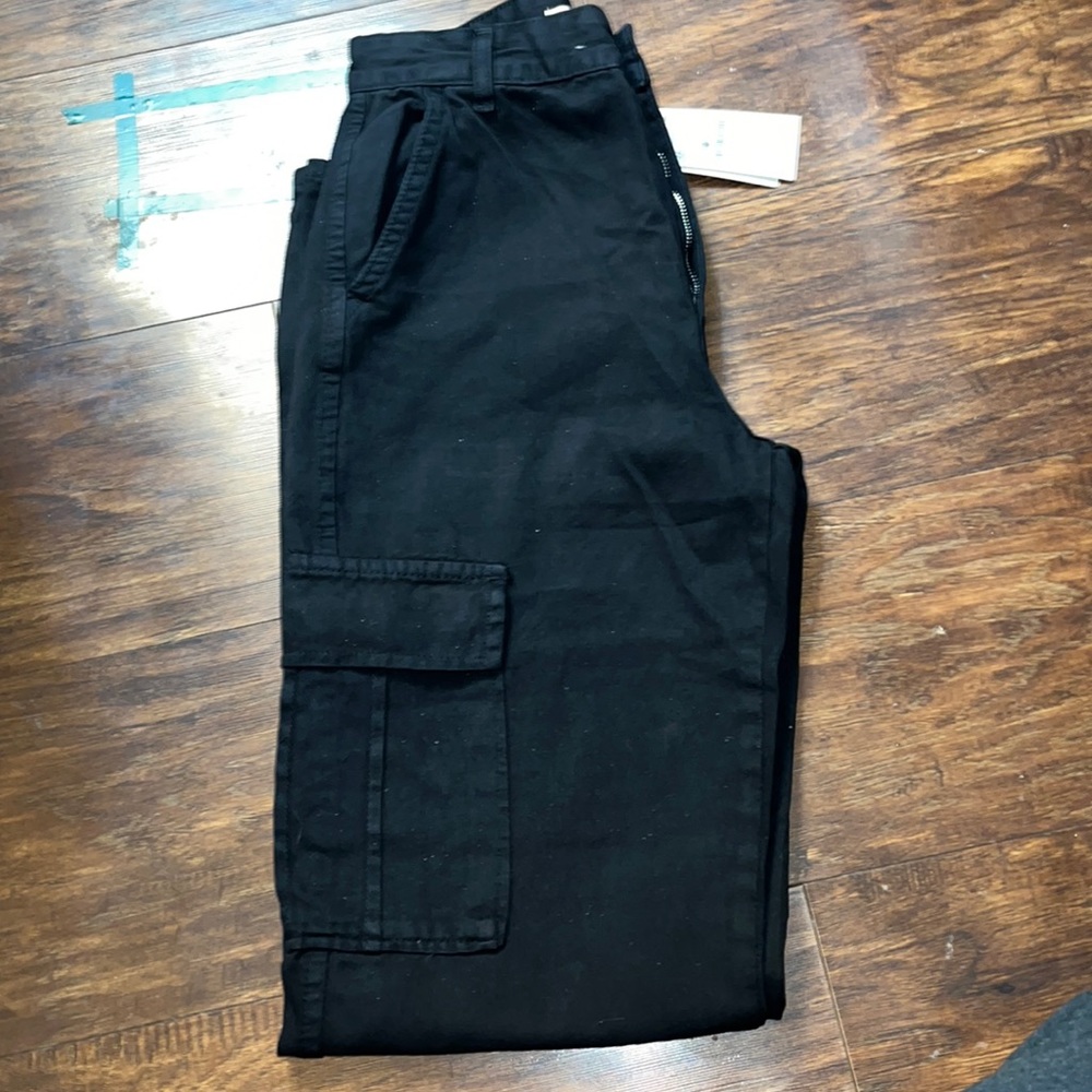 Nwt black straight cargo pants